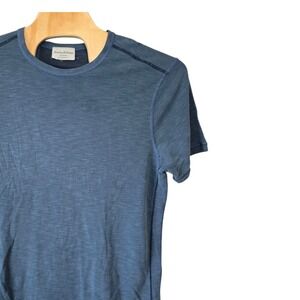 Tommy Bahama IslandZone Reversible Blue Waffle Knit Short Sleeve T Shirt
